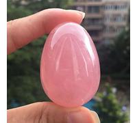 1 gemma di sfera di cristallo magica a forma di uovo di quarzo rosa rosa naturale adatta for la casa