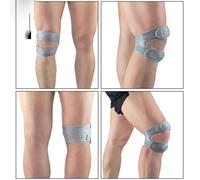 1 ginocchiera pressurizzata con fascia elastica per ginocchio, per basket, tennis, ciclismo, colore grigio scuro, 1 paio