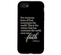 1 Giovanni 5:4 La fede vince nata da Dio Bibbia Versetto Scrittura Custodia per iPhone SE (2020) / 7/8