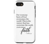 1 Giovanni 5:4 La fede vince nata da Dio Bibbia Versetto Scrittura Custodia per iPhone SE (2020) / 7/8