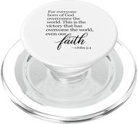 1 Giovanni 5:4 La fede vince nata da Dio Bibbia Versetto Scrittura PopSockets PopGrip per MagSafe