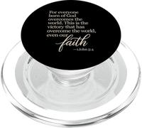 1 Giovanni 5:4 La fede vince nata da Dio Bibbia Versetto Scrittura PopSockets PopGrip per MagSafe