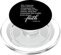 1 Giovanni 5:4 La fede vince nata da Dio Bibbia Versetto Scrittura PopSockets PopGrip per MagSafe