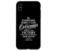 1 Giovanni 5:4 Nato da Dio vince il mondo Vittoria Fede Custodia per iPhone XS Max