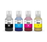 1 Go Inks Set di 4 flaconi d'inchiostro per sostituire Epson T49H compatibili/non-OEM per stampanti EcoTank