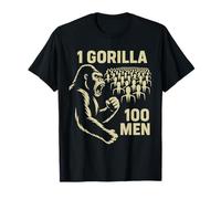 1 Gorilla contro 100 Uomini Meme Virale Dibattito Internet Maglietta