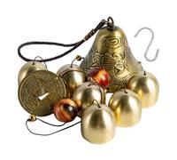 1 grande scacciapensieri a forma di orologio, 1 gancio a forma di S, campanelli a vento retrò in metallo, ciondolo a forma di campanella eolica per negozi di articoli per la casa, ciondolo a forma di