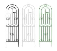 1 graticcio da giardino in metallo antiruggine per piante rampicanti, supporto per fiori e recinto per rose, supporto per interni ed esterni per viti e verdure, nero, 200 cm