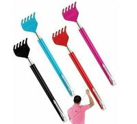 1 grattaschiena estensibile casuale per adulti, 14 cm in acciaio inox stile penna, clip tascabile, impugnatura facile da impugnare, grattaschiena portatile, lunga portata, regalo di compleanno da