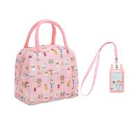1 Graziosa Borsa Per Il Pranzo E 1 Portacarte Per Il Pranzo, Borsa Per Il Pranzo Con Cartoni Animati Per Bambini, Borsa Termica Per Il Pranzo, Borsa Grande Per Il Pranzo