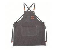1 grembiule di tela spessa for lavori elaborazione del commercio estero, cowboy, orticoltura, caffetteria, cucina impermeabile(1Pc grey)