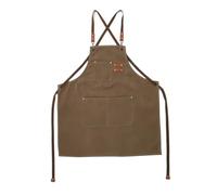 1 grembiule di tela spessa for lavori elaborazione del commercio estero, cowboy, orticoltura, caffetteria, cucina impermeabile(1Pc brown)