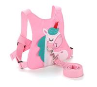 1 guinzaglio rosa, briglia regolabile, cintura di sicurezza per camminare, corda per bambini, adatto per bambini per passeggiate e viaggi.