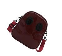 1. Halloween Skull Print Crossbody Bag PU leggero tracolla regolabile per feste Daily Essentials carino scheletro borsa, Colore: rosso