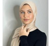 1 Hijab morbido e traspirante anti-pilling per donne mediorientali - Un hijab confortevole per tutti i giorni, facile da indossare e abbinare. Per abiti Colore unicoPoliestere