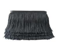 1 iarde/lotto nappe di pizzo trim 10 cm / 4 pollici decorazione fai da te nastro for spettacoli teatrali Tassel Lace Fringe Trim(Black)