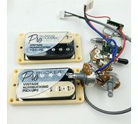 1 Impostare Alnico Chitarra Elettrica Zebra Humbucker Pickups con Cablaggio PRO Pickup Chitarra elettrica (Color : with Yellow Frame)