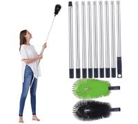 1 Impostare gli strumenti per il detergente per la grondaia da terra, detergente per grondaia a maniglia retrattile e spazzola portatili, sicuri e stabili, facili da installare per foglie pulite, str