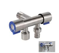 1 in 2 Out Rubinetto Doccia Valvola Bagno Triangolo Valvola Acqua Doppio Controllo Valvola Deviatore 1 Pz (Filettatura Maschio)