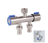 1 in 2 Out Rubinetto Doccia Valvola Bagno Triangolo Valvola Acqua Doppio Controllo Valvola Deviatore 1 Pz (Filettatura Femmina)