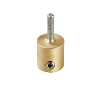 1 Inch 3/4 Inch 1/4 Inch 1/8 Inch Brass Core Grinder Bits for Stained Glass Grinder Diamond Grinding Drill Bit Head Tools Set (1 Piece/MCB18)