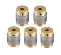 1 Inch 3/4 Inch 1/4 Inch 1/8 Inch Brass Core Grinder Bits for Stained Glass Grinder Diamond Grinding Drill Bit Head Tools Set (5 Piece/MCB01)
