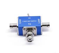 1 Ingresso 2 Uscite Interruttore Antenna Coassiale Manuale TwoWay per Radio Amatoriale, Frequenza 0 50MHz, Supporto Potenza 100W, Lega di Alluminio con Funzioni di Sicurezza (BNC)