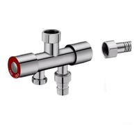 1 ingresso 2 uscite lavatrice rubinetto splitter realizzato in acciaio inossidabile 304 con dado girevole a 360 gradi e opzioni di interfaccia multiple (B)