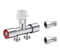 1 ingresso 2 uscite lavatrice rubinetto splitter realizzato in acciaio inossidabile 304 con dado girevole a 360 gradi e opzioni di interfaccia multiple (D)