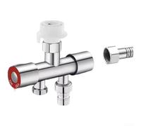 1 ingresso 2 uscite lavatrice rubinetto splitter realizzato in acciaio inossidabile 304 con dado girevole a 360 gradi e opzioni di interfaccia multiple (E)