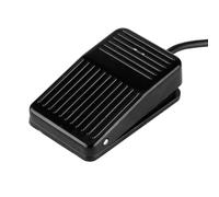 1 interruttore a pedale elettrico in plastica on off 1 interruttore a pedale momentaneo in metallo antiscivolo AC250V 10A(BLACK 2M)