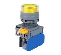 1 interruttore a pressione FXBY6 da 22 mm, con luce momentanea, testa di aereo, in plastica, 12 V, 24 V, 110 V, 220 V, 10 A