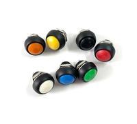 1 interruttore a pulsante momentaneo PBS-33b a 2 pin, 12 mm, 12 V, 1 A, dal momento che il reset non blocca (7 pezzi miscelazione colori)
