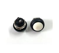 1 interruttore a pulsante momentaneo PBS-33b a 2 pin, 12 mm, 12 V, 1 A, dal momento del ripristino non bloccabile (1 pezzo bianco)