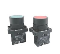 1 interruttore con pulsante di ripristino automatico pulsante di arresto avvio da 22 mm Pulsante interruttore a sfioramento piatto XB2(Red-NC)