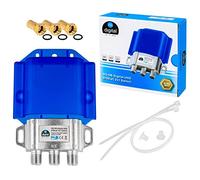 1 interruttore HQ DiseqC 2/1 con alloggiamento di protezione dalle intemperie HB-DIGITAL 2 X SAT LNB 1 X partecipante/ricevitore per Full HDTV 3D 4K UHD + 3 X connettori F placcati in oro