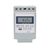 1 interruttore timer programmabile da 220 V su guida DIN con intervallo di controllo della temporizzazione da 1 min a 168 ore, 10 volte on/off al giorno(220VAC)
