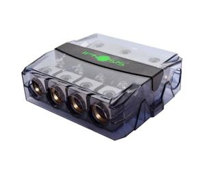 1 IPNOSIS IPH-S450 IPH S450 portafusibile distributore di corrente, 3 ingressi 4 uscite per cavi 50 mm 0 AWG, 1 pezzo