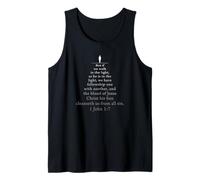 1 John 1:7 Walk in The Light - Christian Faith Bible Verse Canotta