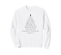 1 John 1:7 Walk in The Light - Christian Faith Bible Verse Felpa