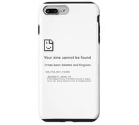 1 John 1:9 Sins Cannot Be Found - Christian Faith PC Error Custodia per iPhone 7 Plus/8 Plus
