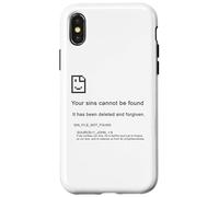 1 John 1:9 Sins Cannot Be Found - Christian Faith PC Error Custodia per iPhone X/XS