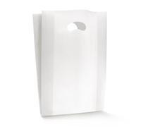1 KG Buste Borsa Manico a Fagiolo PE-LD 60 My BIANCO 40+6+6x60 cm 1GHL