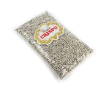 1 kg di Confetti SFERICI Argento CRISPO Ideale per Decorare Torte, PASTICCINI, Biscotti, Dessert, Dolci E Gelati