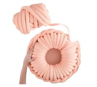 1 kg di cotone grosso filato super ingombrante morbido lavabile for maglieria tessuto cestino tappeti filati giganti fai da te for lavorazione a mano cuccia for animali domestici(1kg Dark Pink)