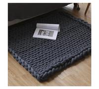 1 kg di cotone grosso filato super ingombrante morbido lavabile for maglieria tessuto cestino tappeti filati giganti fai da te for lavorazione a mano cuccia for animali domestici(1kg Dark Gray)