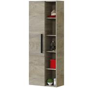 ARMADIO COLONNA SOSPESA BAGNO 1 ANTA RIPIANI A VISTA ROVERE CM 51X25XH135 37730