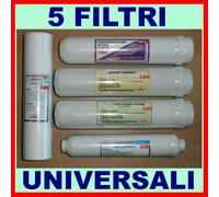 1 KIT FILTRI MEDIO UNIVERSALE x5 FILTRI DEPURATORE ACQUA PURIFICATORE IMPIANTO
