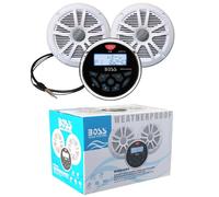 Boss Audio MCKGB350W.6 Marino Stereo 6.5 " Altoparlante Kit Bianco Barca