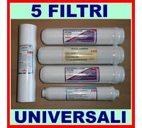 1 KIT MEDIO RICAMBI x5 FILTRI DEPURATORE ACQUA PER OSMOSI INVERSA FLUSSO DIRETTO